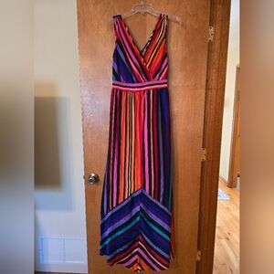 Worthington Vibrant Striped Maxi Dress